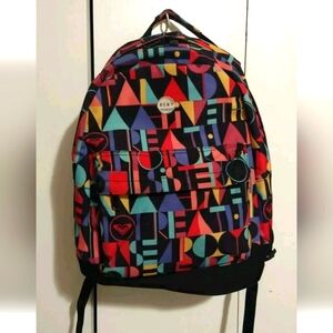 Roxy Soul Sister Full Size Multicolor Geometric Backpack